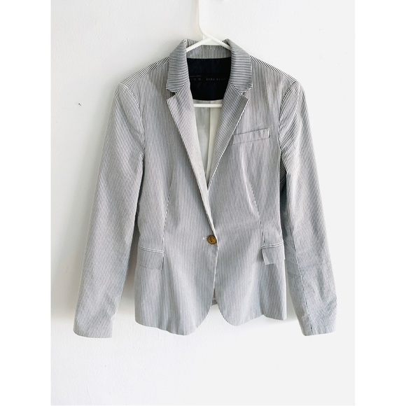 Zara Basic Bitch pinstripe blazer - Picture 2 of 8